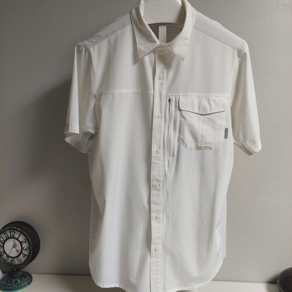Columbia Omni Shield Advanced Repellency  Short Button Down Men Shirt Large